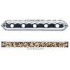 Dreamtime Crystal DC 77730 Rondelle Spacer Bars 5 Hole Smoky Quartz/Silver